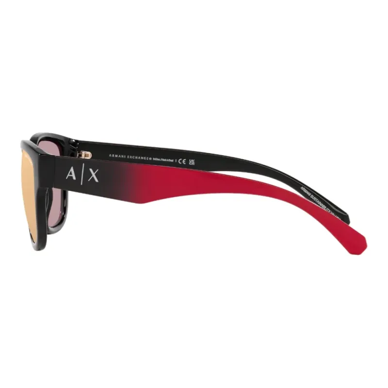 ARMANI EXCHANGE Injection Molded Irregular Shape Sunglasses Men's Black-2