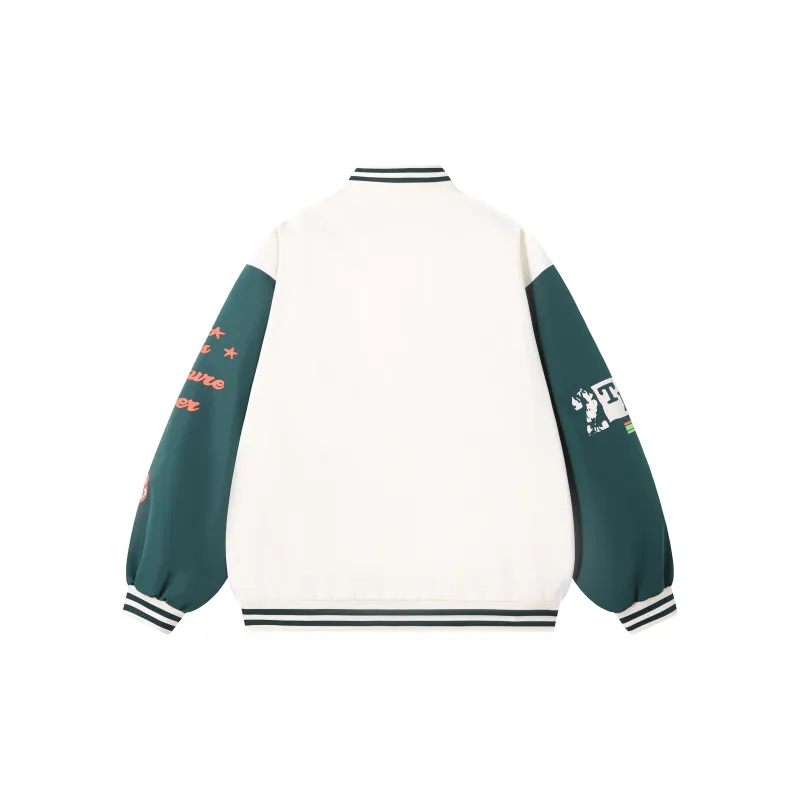 dnnnnx Gradient-effect Letter-printed Unisex Baseball Jersey-7