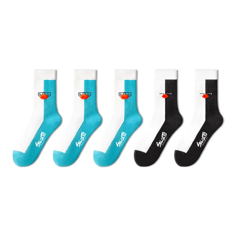 LUOLIAN Mid Calf Socks Women's 5 Pack-20