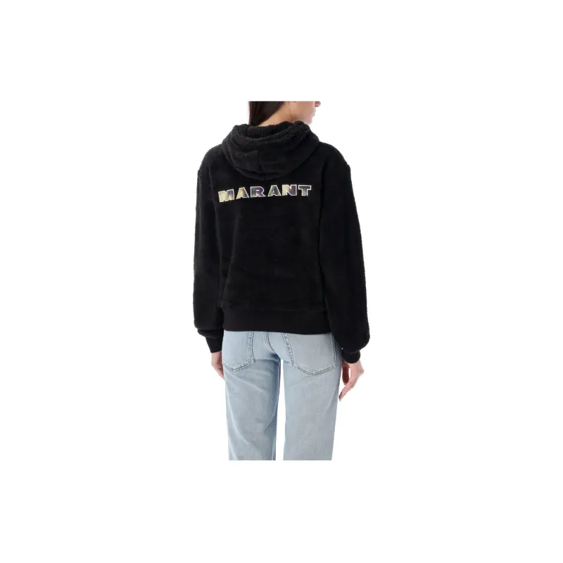 ISABEL MARANT ETOILE Maeva Fleece Drawstring Hoodie-1