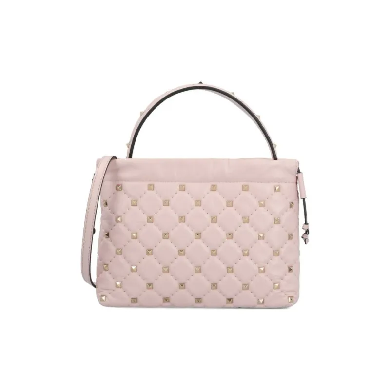 Valentino ROCKSTUD SPIKE Calfskin Shoulder Bag Women's Pink-2