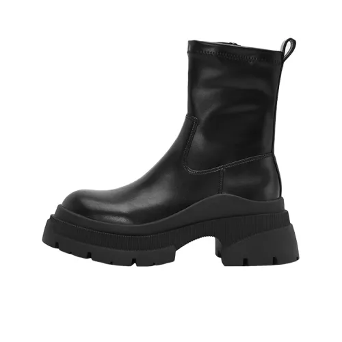 URBAN REVIVO Martin Boots Women's Black