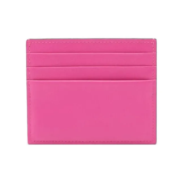 Valentino Genuine Leather Card Holder Men's Pink-1