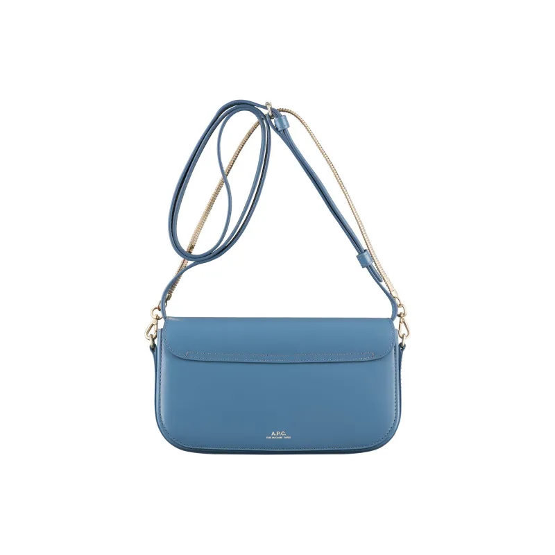 A.P.C Grace Cow Leather Shoulder Bag Crossbody Bag Clutches Women's Blue-3