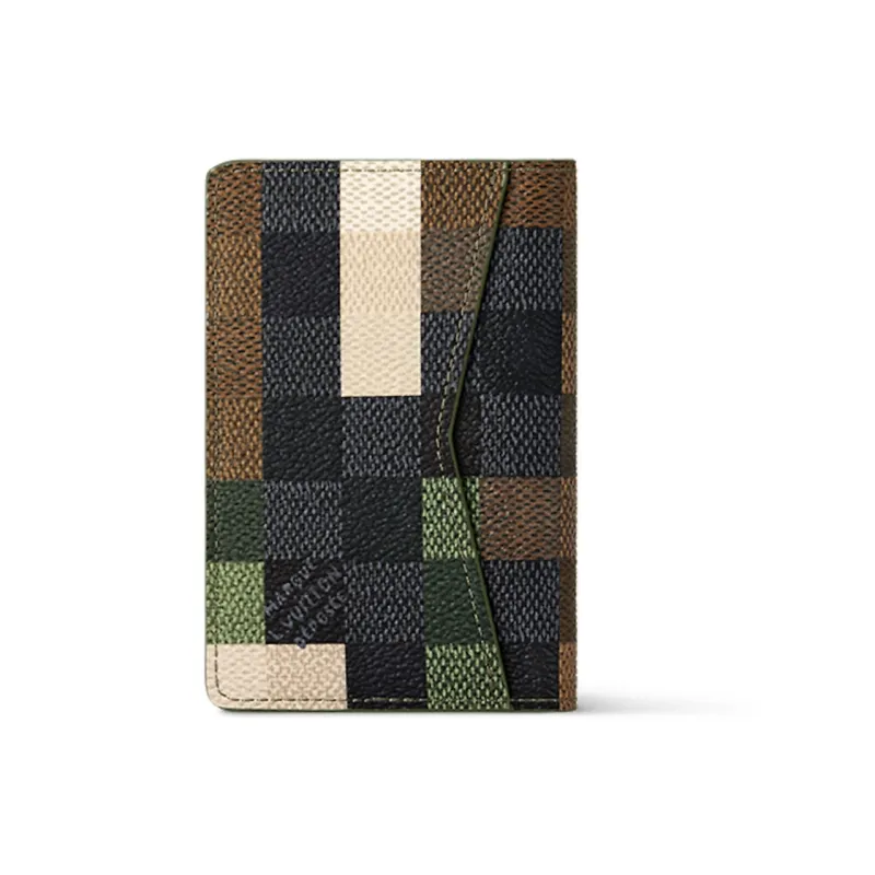 LOUIS VUITTON Pocket Organizer Damoflage Green Damoflage Damier-2