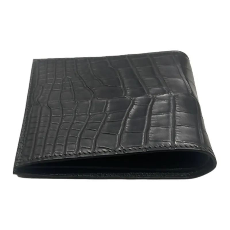 HERMES MC² COPERNIC Matte Crocodile Leather Wallet Men's 89 Noir Black-2