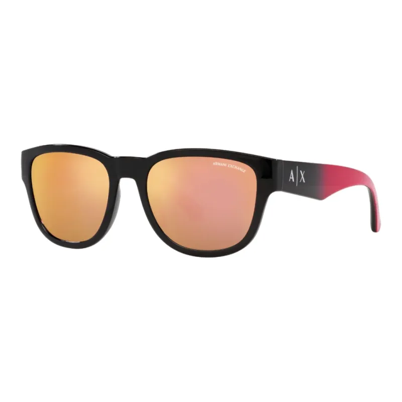 ARMANI EXCHANGE Injection Molded Irregular Shape Sunglasses Men's Black-0
