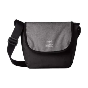 Anello Polyester One Shoulder Handbag Crossbody Bag Men's Black & Gray