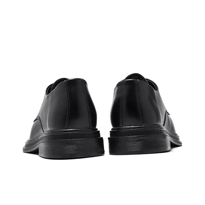 GZZ Dress Shoes Men Low Top Black-3