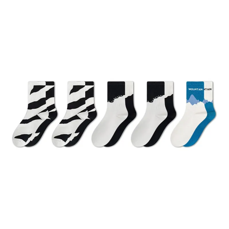 LUOLIAN Mid Calf Socks Women's 5 Pack-0