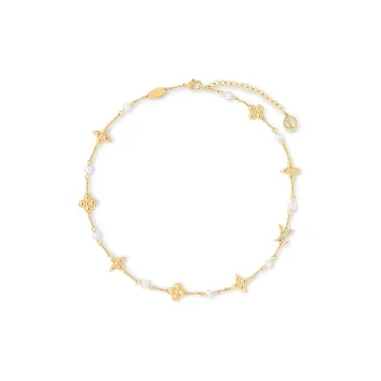 LOUIS VUITTON Metal, Resin, Pearl Necklaces Women's Gold
