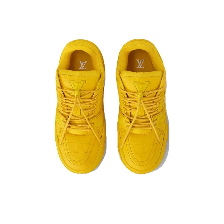LOUIS VUITTON Trainer Maxi Little Jigglypuff Slip Resistant Low Top Skateboard Shoes Unisex Yellow-2