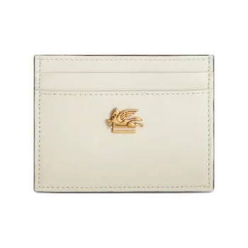 ETRO Pegaso Calfskin Card Holder Women's White