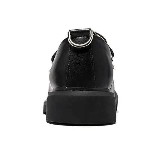 GZZ Dress Shoes Men Low Top Black-3