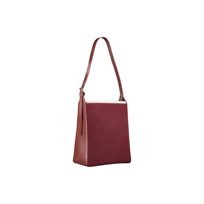 A.P.C Cow Leather Crossbody Bag Shoulder Bag Women's Burgundy-1
