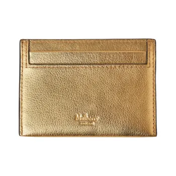 Mulberry Buffalo Leather Card Holder Women's Light Gold