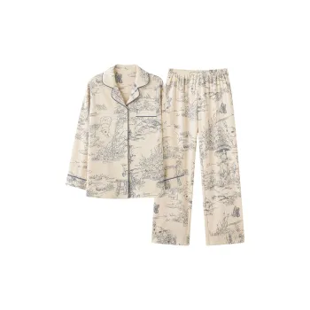 Top Melon Pajama Set Women's Apricot