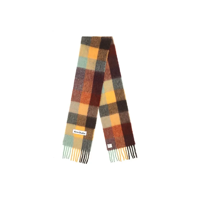 Acne Studios Checked Mohair blend Scarf-4