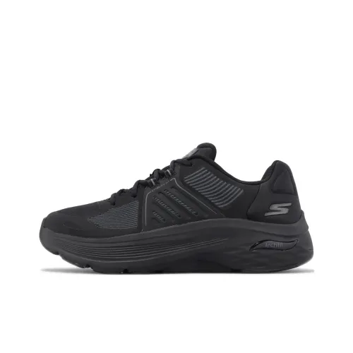 Skechers Max Cushioning Arch Fit Stability Cushioning, Wear Resistant Low Top Running Shoes Black