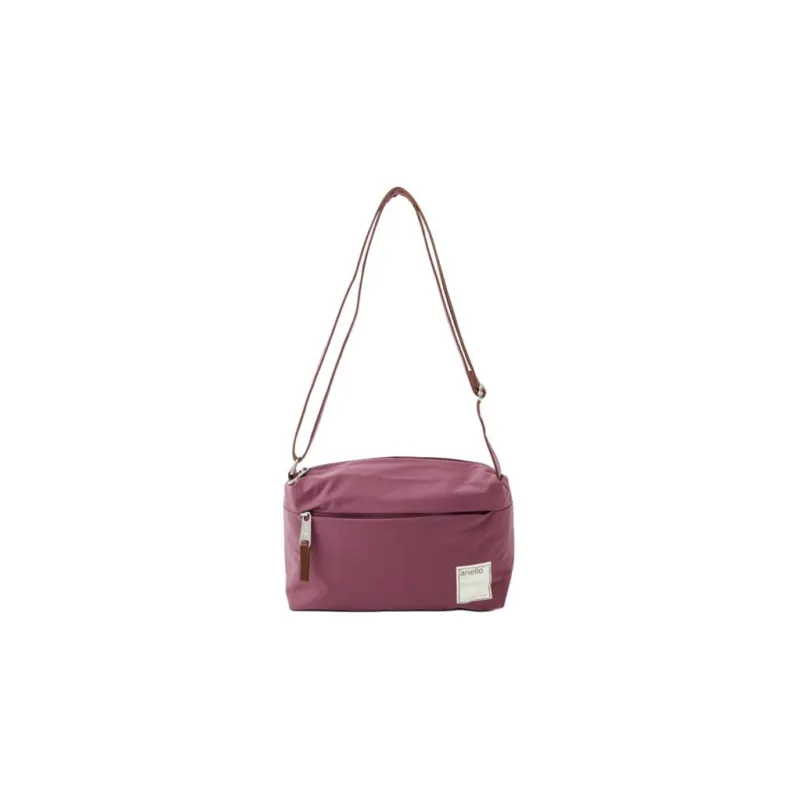 Anello Polyester Shoulder Bag Crossbody Bag Unisex Pink-0