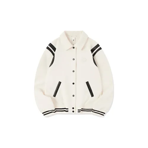 QIAODAN Jackets Women's Cream White/Black