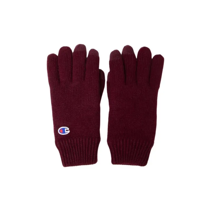 Champion Knit Gloves Unisex Burgundy-0