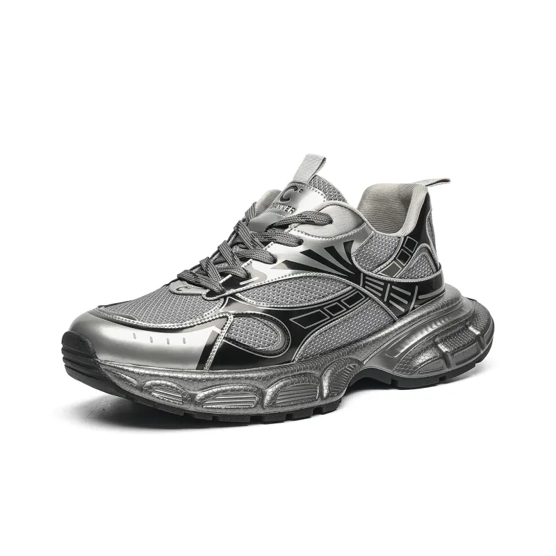 C°BANNER Low Top Chunky Sneakers Men's Gunmetal-1