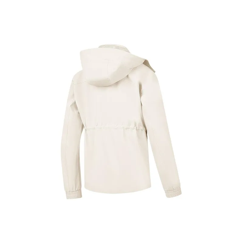 QIAODAN Trench Coat Women's Cream White-1