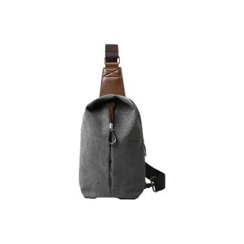 Slazenger Canvas Canvas Bag Saddle Bag Shoulder Bag Crossbody Bag Fanny Pack Sling Bag Regular Men's Gray/Smoke Cyan