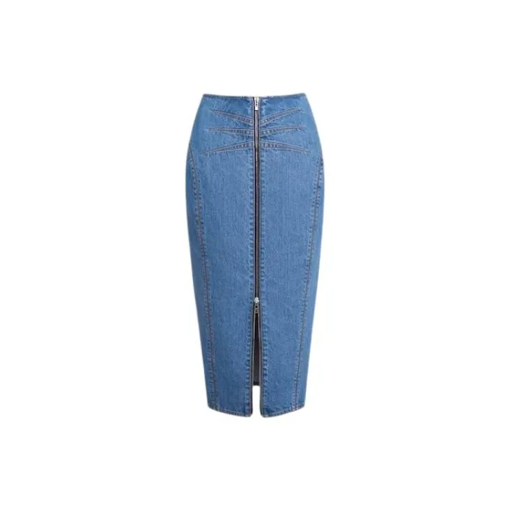 Alaia Pencil Denim Skirt-1