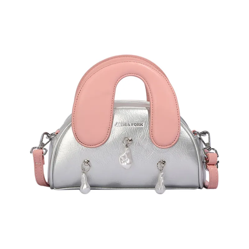 UNITE STAR PU Soft Leather Portable Crossbody Bag Shoulder Bag Regular Women's White/Black/Pink-8