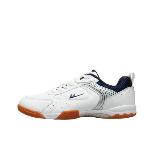 Warrior Cushioning Slip Resistant Low Top Training Shoes Unisex White Dark Blue