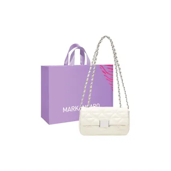 MARKANGARO PU Small Square Bag Shoulder Bag Crossbody Bag Small Size Women's Black/White
