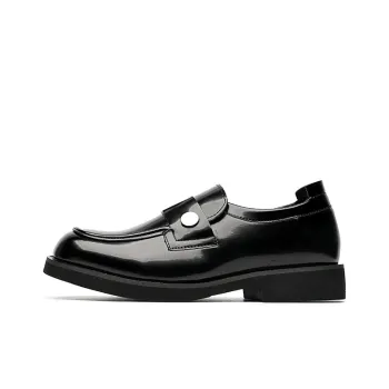 GZZ Dress Shoes Men Low Top Black