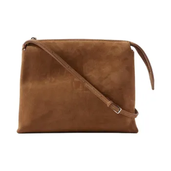 THE ROW Suede Shoulder Bag Crossbody Bag Women's Tan