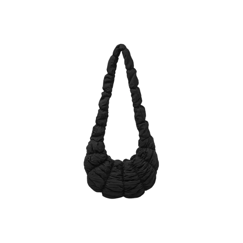 COS Polyester Croissant Bag Handbag, Shoulder Bag, Crossbody Bag Medium Size Women's Black-0