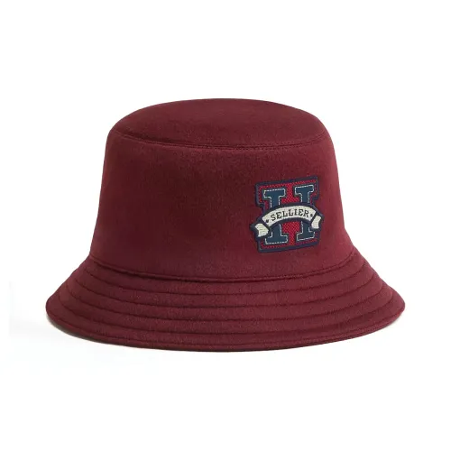 HERMES Cashmere Bucket Hats Women's Red