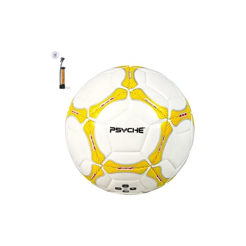 PSYCHE Size 5 Soccer PU Machine Stitched Soccer Ball Unisex Yellow White