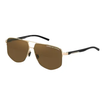 PORSCHE DESIGN Plate And Metal Irregular Shape Sunglasses Men's