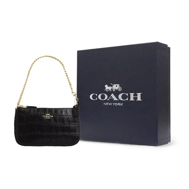 COACH Nolita Leather Shoulder Bag Handbag Shoulder Bag Small Size Women's Black-8