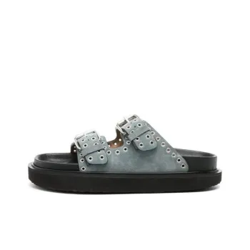 ISABEL MARANT Lennyo Buckled Suede Slides