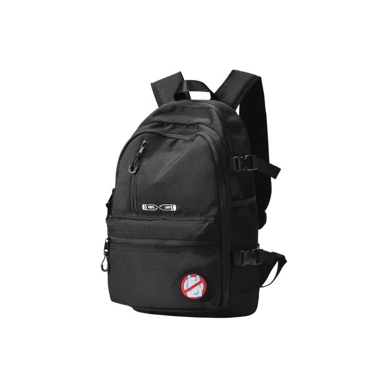 FINITE LOOP Recycled Polyester Backpack Laptop Backpack Regular Unisex Black-2