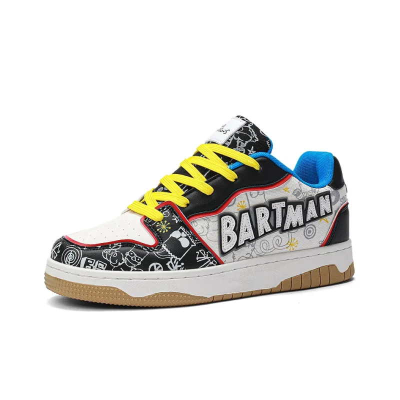 The Simpsons Canvas Shoes Unisex Low Top White And Blue/Beige Apricot/Apple Green/Candy Mandarin Duck/Khaki Gray/Tomato Scrambled Egg/Avocado Green-2