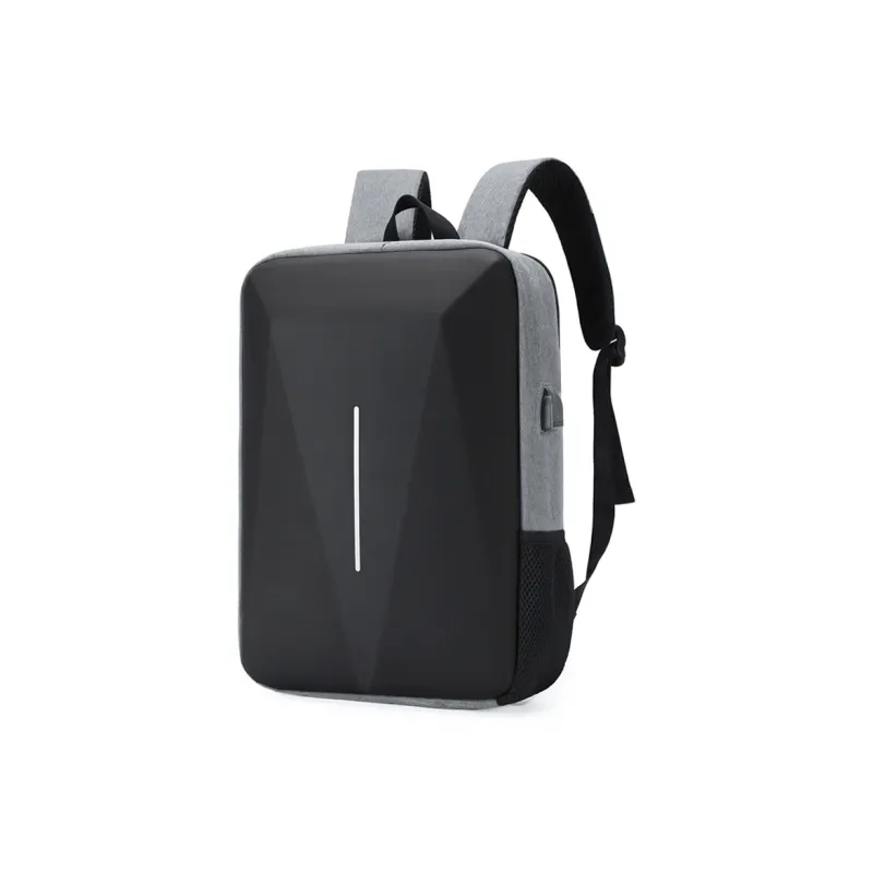 Dusen Kangaroo Water Repellent Fabric Backpack Large Size Unisex Black, Gray-3