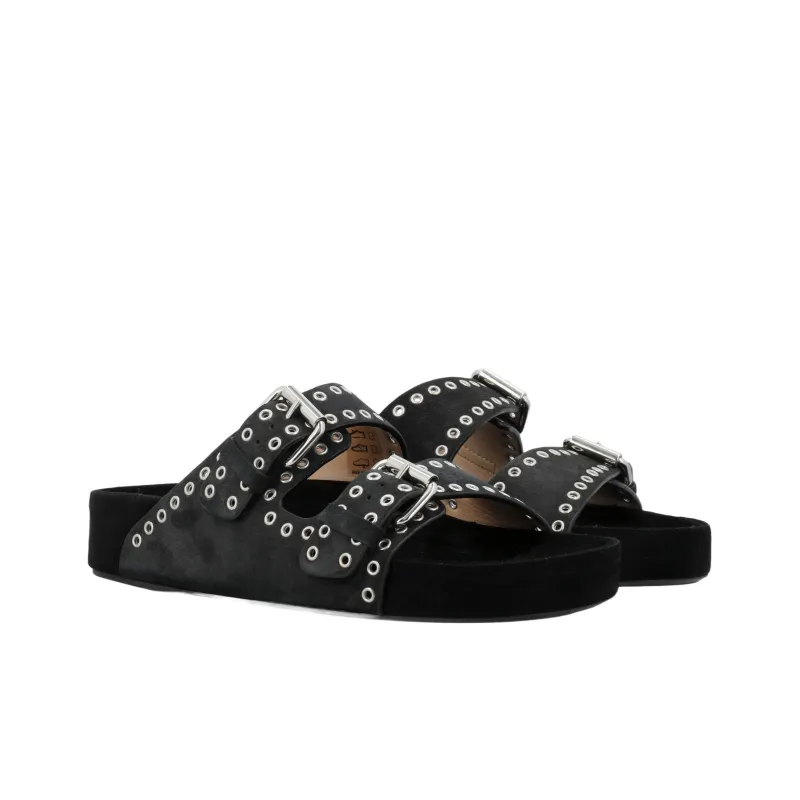 ISABEL MARANT Lennyo Eyelet-embellished Sandals-2