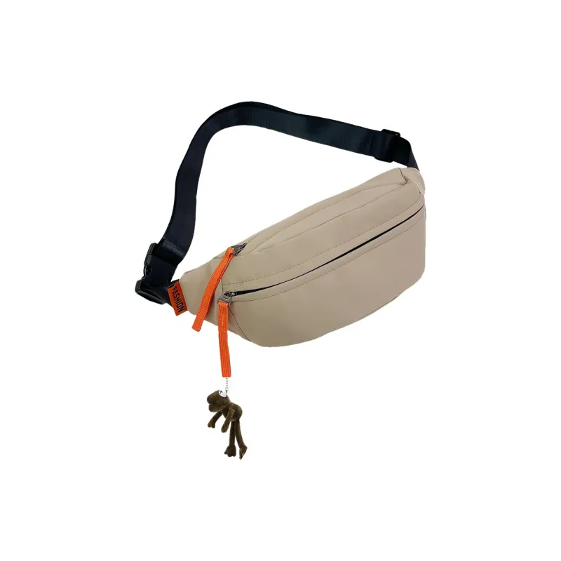 BALANG Composite Nylon Cloth Fanny Pack Unisex Black/Yellow/Khaki/Green/Ecru-12