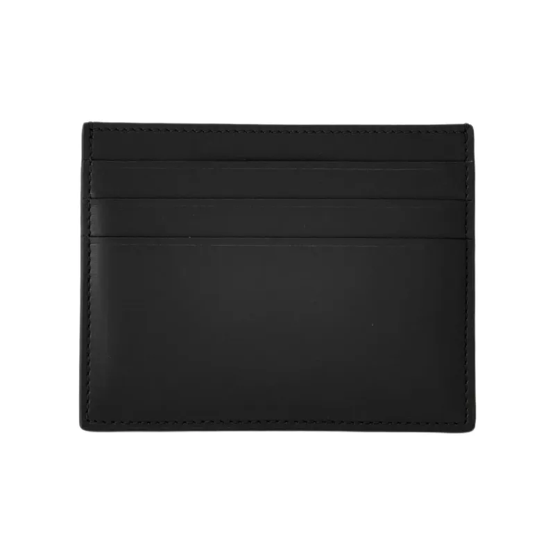 FERRAGAMO Calfskin Card Holder Men's Black-1
