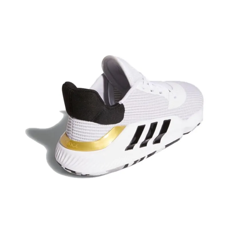 Adidas Pro Bounce 2019 Low 'White Black Gold'-2