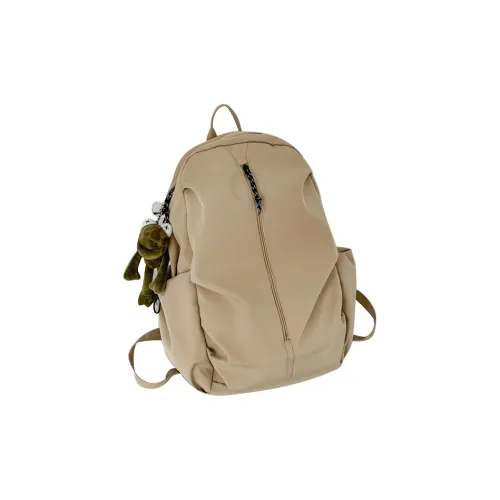 TANGCOOL Nylon Backpack Medium Size Unisex Khaki Gray Beige Black