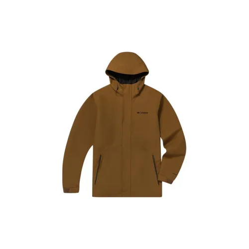 Columbia Windbreaker Jackets Men Brown